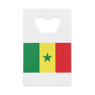 Senegal-Flagge Geldbeutel Flaschenöffner