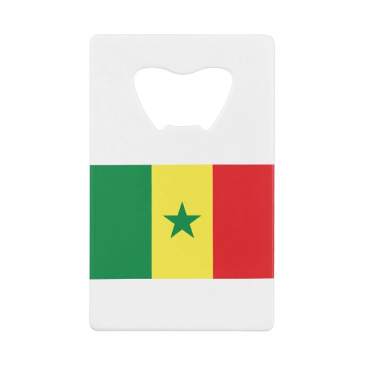 Senegal-Flagge Geldbeutel Flaschenöffner (Vorderseite)