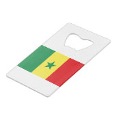 Senegal-Flagge Geldbeutel Flaschenöffner (Vorderseite Schrägansicht)