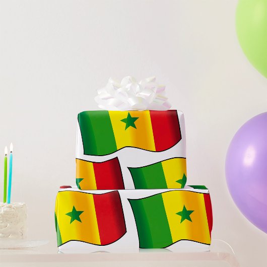 Senegal-Flagge Geschenkpapier