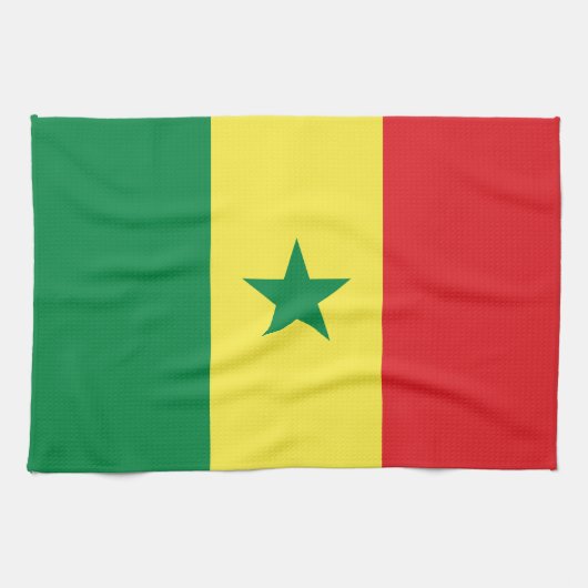 Senegal-Flagge Geschirrtuch (Horizontal)