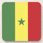 Senegal-Flagge Getränkeuntersetzer (Vorderseite)