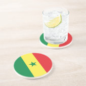 Senegal-Flagge Getränkeuntersetzer (Seite)
