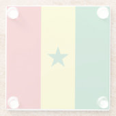 Senegal-Flagge Glasuntersetzer (Rückseite)