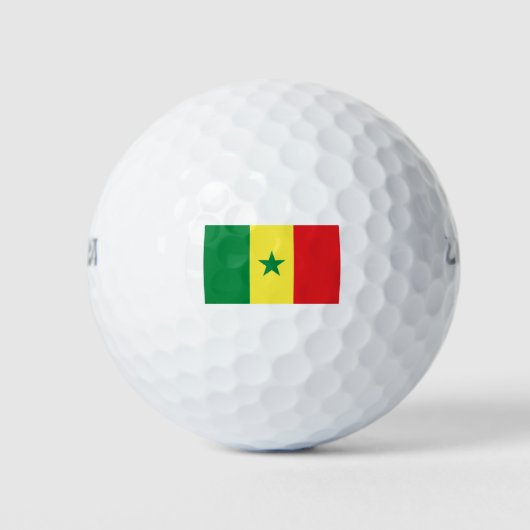 Senegal-Flagge Golfball (Vorderseite)