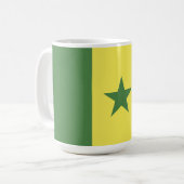 Senegal-Flagge Kaffeetasse (Vorderseite Links)
