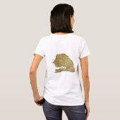 Senegal-Flagge + Karte + Text-T - Shirt (Schwarz voll)