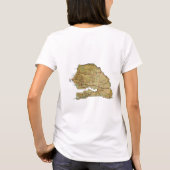 Senegal-Flagge + Karte + Text-T - Shirt (Rückseite)