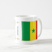 Senegal-Flagge + Karten-Tasse Kaffeetasse (VorderseiteRechts)