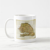 Senegal-Flagge + Karten-Tasse Kaffeetasse (Links)