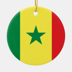 Senegal-Flagge Keramik Ornament