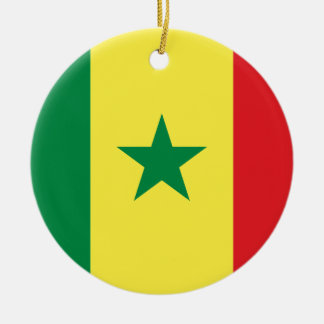 Senegal-Flagge Keramik Ornament