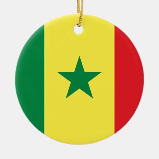 Senegal-Flagge Keramik Ornament (Vorne)