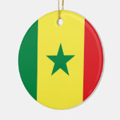 Senegal-Flagge Keramik Ornament (Links)