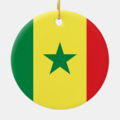 Senegal-Flagge Keramik Ornament (Hinten)