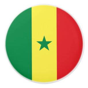 Senegal-Flagge Keramikknauf