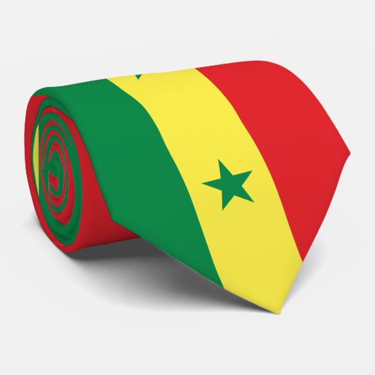 Senegal-Flagge Krawatte (Gerollt)