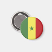 Senegal-Flagge Magnet (Vorderseite/Rückseite)