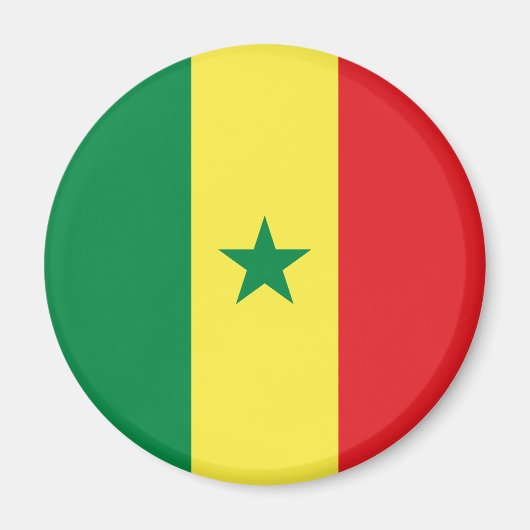 Senegal-Flagge Magnet (Vorne)
