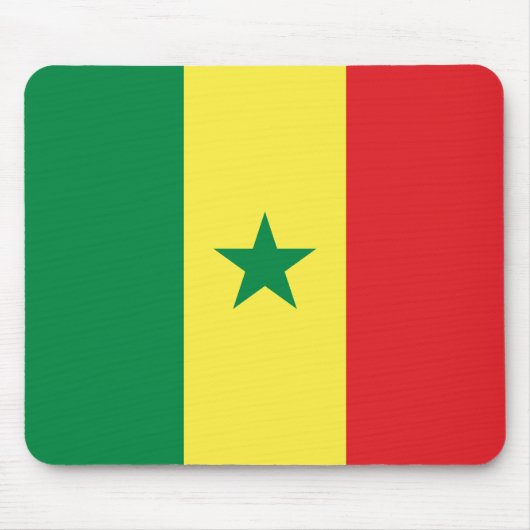 Senegal-Flagge Mousepad (Vorne)