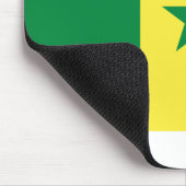 Senegal-Flagge Mousepad (Ecke)
