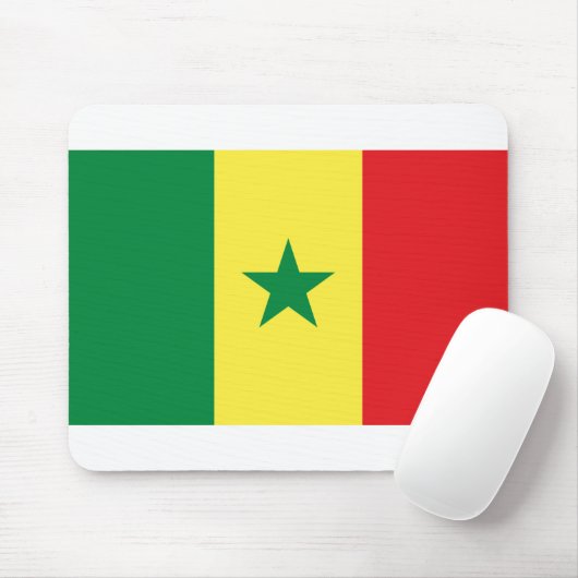 Senegal-Flagge Mousepad (Mit Mouse)