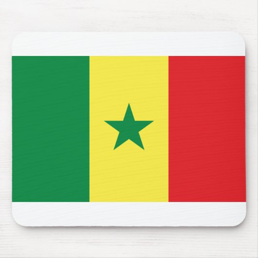 Senegal-Flagge Mousepad (Vorne)