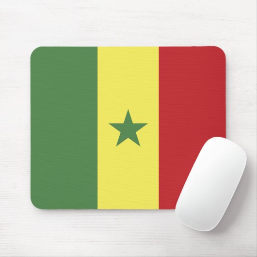 Senegal-Flagge Mousepad (Mit Mouse)