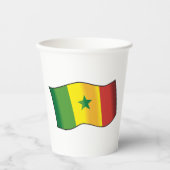 Senegal-Flagge Pappbecher (Vorderseite)