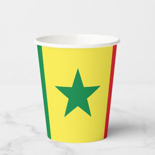 Senegal-Flagge Pappbecher (Links)