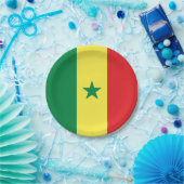 Senegal-Flagge Pappteller (Party)