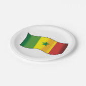 Senegal-Flagge Pappteller (Schrägansicht)
