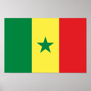 Senegal-Flagge Poster
