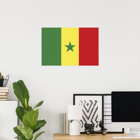 Senegal-Flagge Poster (Heimbüro)