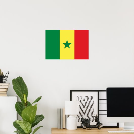 Senegal-Flagge Poster (Heimbüro)