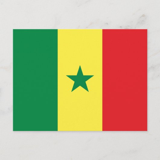 Senegal-Flagge Postkarte (Vorderseite)