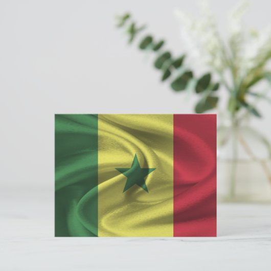 Senegal-Flagge Postkarte (Stehend Vorderseite)