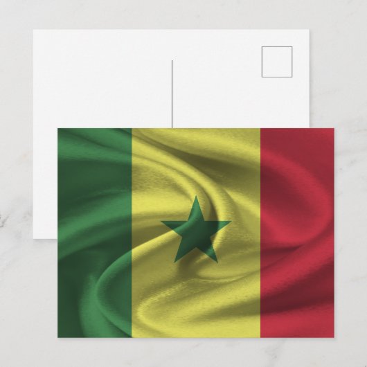 Senegal-Flagge Postkarte (Vorne/Hinten)