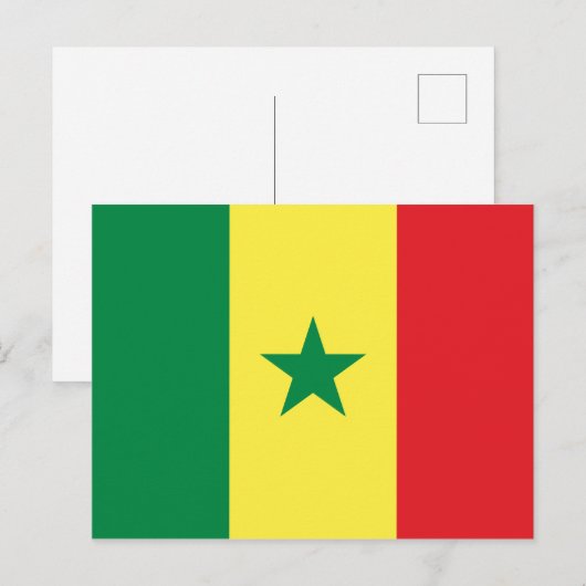 Senegal-Flagge Postkarte (Vorne/Hinten)