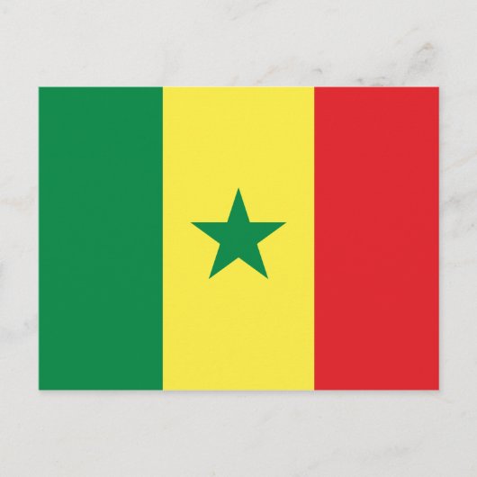 Senegal-Flagge Postkarte (Vorderseite)