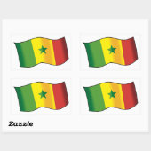 Senegal-Flagge Rechteckiger Aufkleber (Blatt)