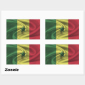Senegal-Flagge Rechteckiger Aufkleber (Blatt)