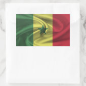 Senegal-Flagge Rechteckiger Aufkleber (Tasche)