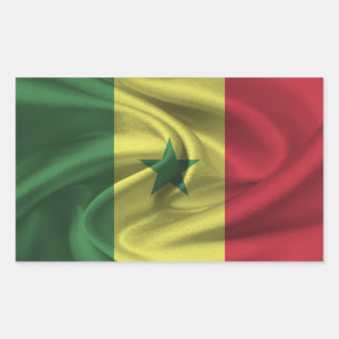 Senegal-Flagge Rechteckiger Aufkleber