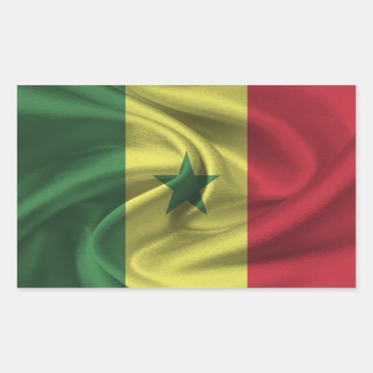 Senegal-Flagge Rechteckiger Aufkleber (Vorderseite)