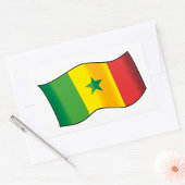 Senegal-Flagge Rechteckiger Aufkleber