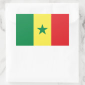 Senegal-Flagge Rechteckiger Aufkleber (Tasche)