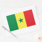 Senegal-Flagge Rechteckiger Aufkleber (Umschlag)