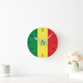 Senegal-Flagge Runde Wanduhr (Zuhause)
