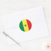 Senegal-Flagge Runder Aufkleber (Umschlag)
